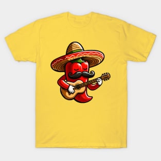 Red Hot Chilli Pepper Funny Cinco De Mayo Fiesta T-Shirt